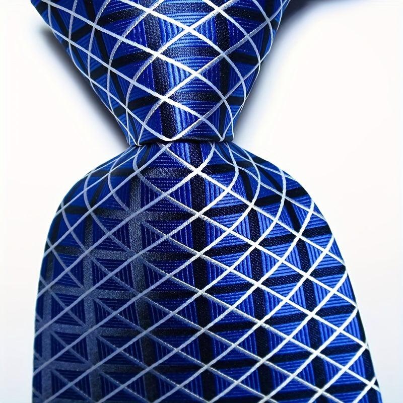 Green Golden Jacquard Woven Men's Tie Necktie Set