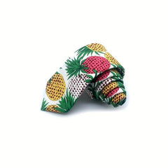 Men's Summer Pineapple Print Tie Casual Business Neckties