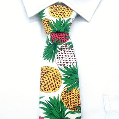 Men's Summer Pineapple Print Tie Casual Business Neckties