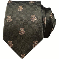 Silk Tie Cashew Nut Little Bear Wide Hand Tie