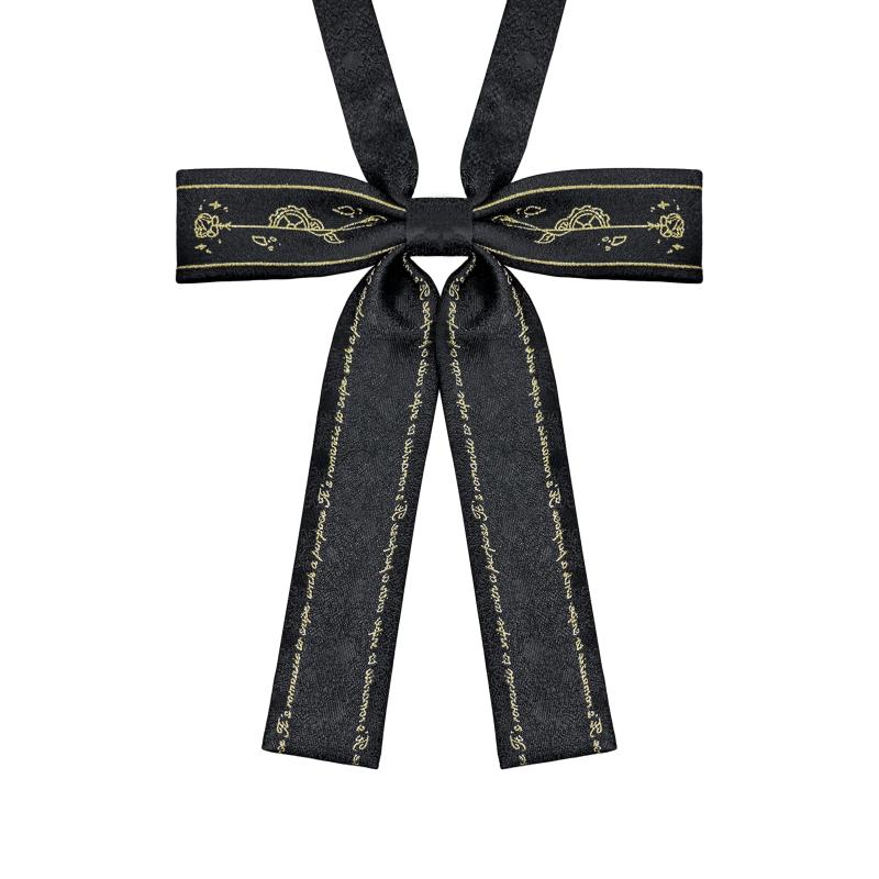 Rose Print Men's Business Casual Tie Bow Tie