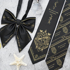 Rose Print Men's Business Casual Tie Bow Tie