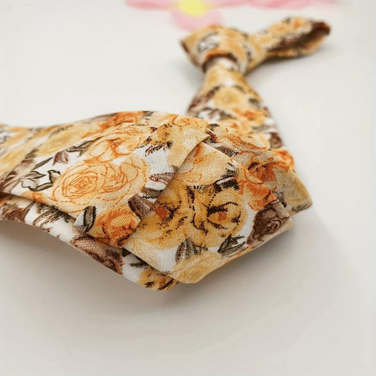 Men's Floral Neck Tie For Weddings Groom Groomsmen Dances