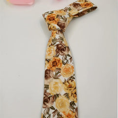 Men's Floral Neck Tie For Weddings Groom Groomsmen Dances