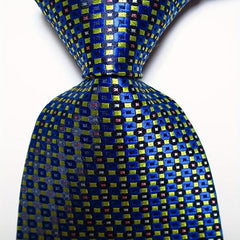 Men's Plaid Dot Jacquard Woven Tie And Rose Red Jacquard Woven Men's Tie Necktie