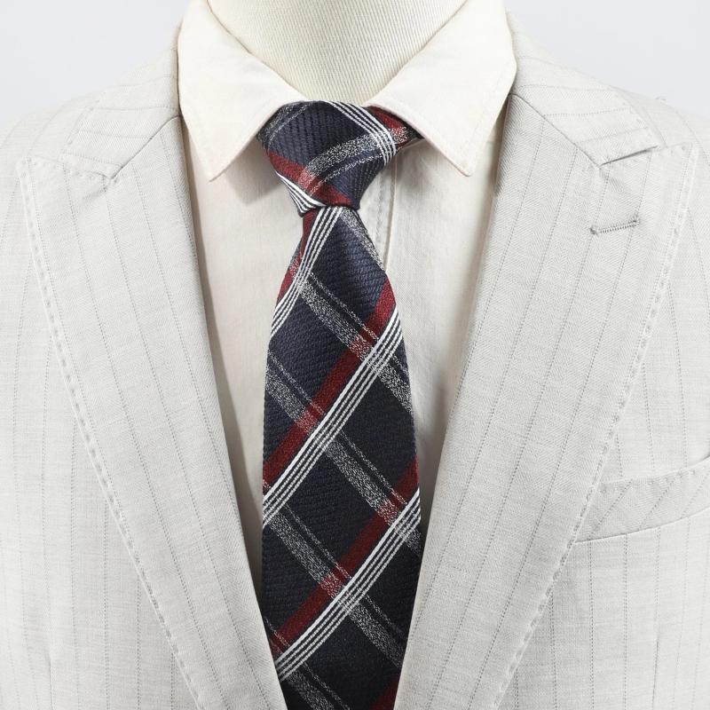Men's Cross Stripe Line Encryption Thickened Business Daily Tie