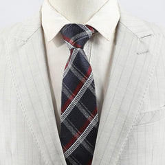 Men's Cross Stripe Line Encryption Thickened Business Daily Tie