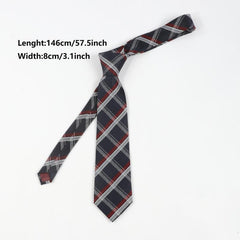 Men's Cross Stripe Line Encryption Thickened Business Daily Tie