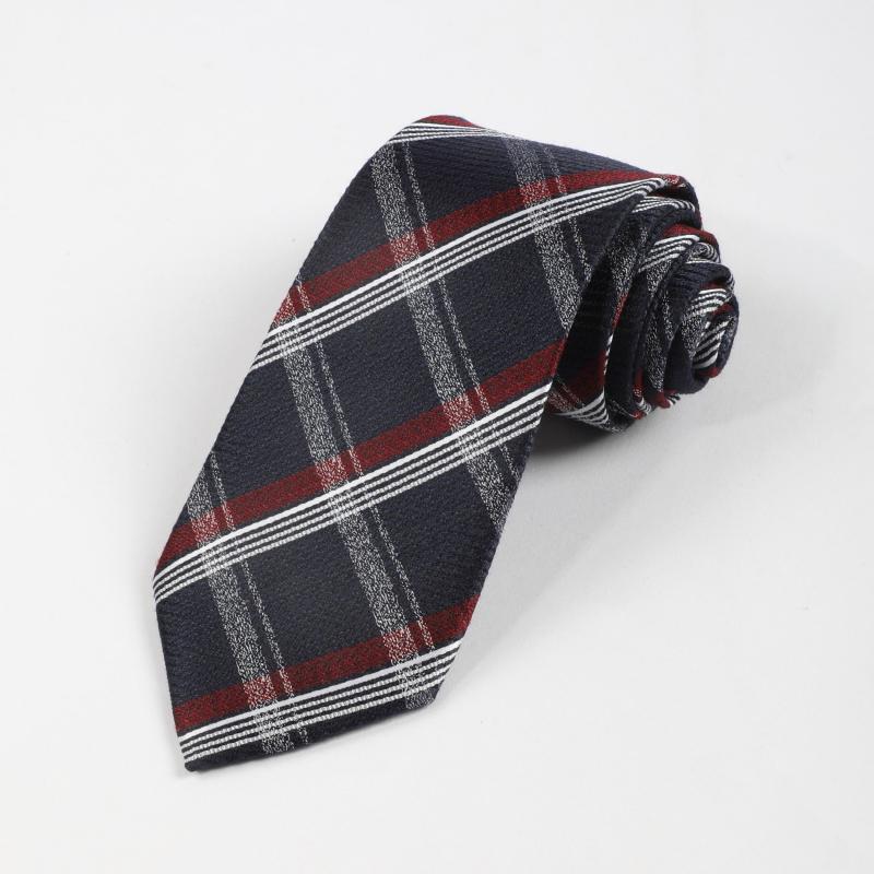 Men's Cross Stripe Line Encryption Thickened Business Daily Tie