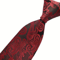 Men's Jacquard Print Turquoise Floral Tie