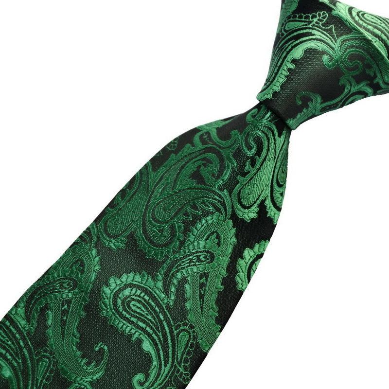 Men's Jacquard Print Turquoise Floral Tie