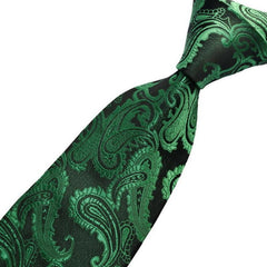 Men's Jacquard Print Turquoise Floral Tie