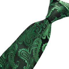 Men's Jacquard Print Turquoise Floral Tie