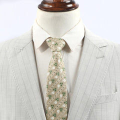 Multicolor Polyester Floral Striped Tie for Men