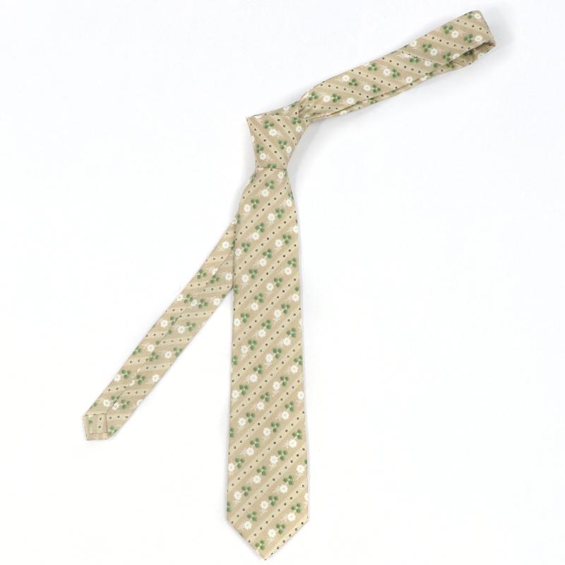 Multicolor Polyester Floral Striped Tie for Men