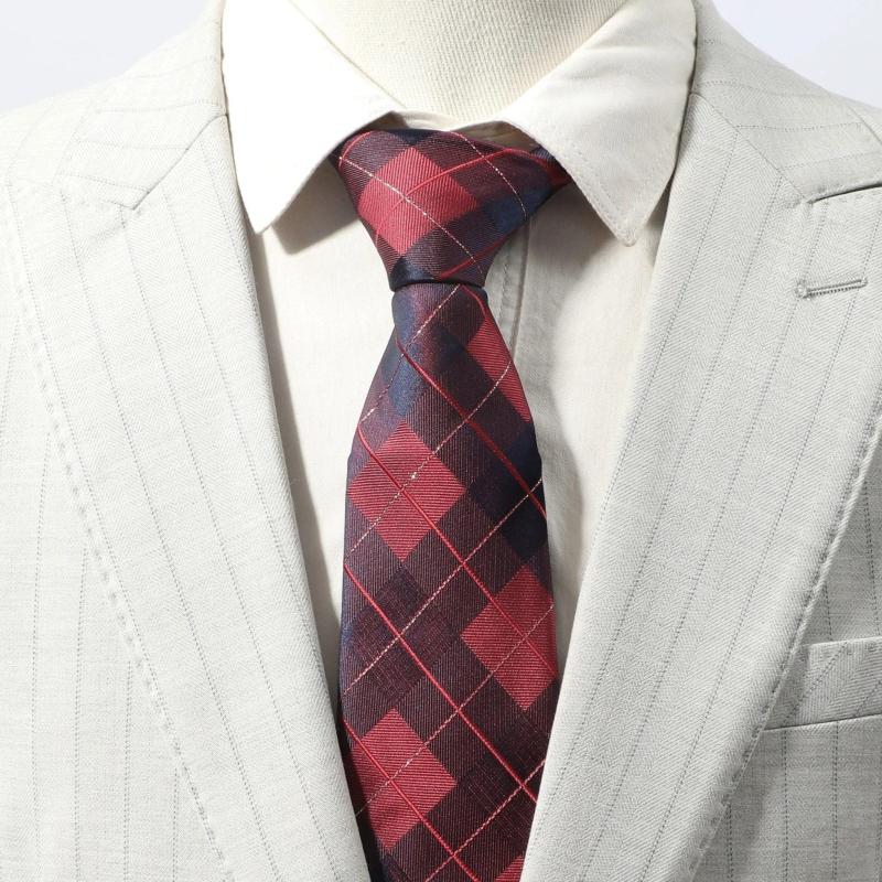 Men's Plaid Stripe Business Necktie