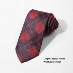 Men's Plaid Stripe Business Necktie