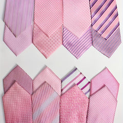 3pcs Random Men's Pink Tie Accessories For Him