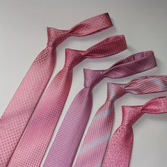 3pcs Random Men's Pink Tie Accessories For Him
