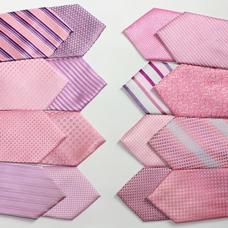 3pcs Random Men's Pink Tie Accessories For Him