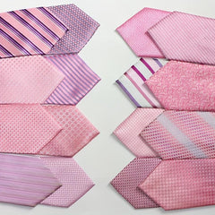 3pcs Random Men's Pink Tie Accessories For Him