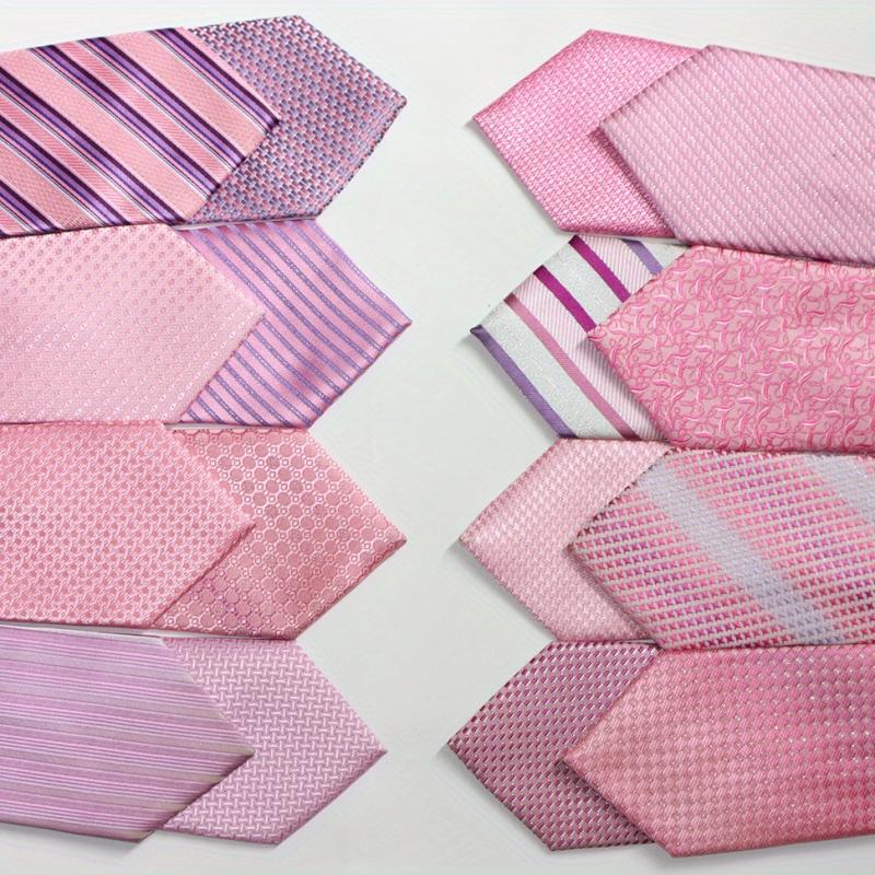 3pcs Random Men's Pink Tie Accessories For Him