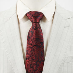 Men's Formal Business Flower Pattern Tie Groom Wedding Neckties