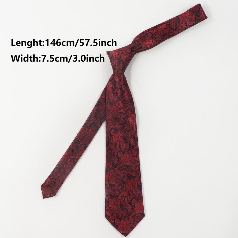 Men's Formal Business Flower Pattern Tie Groom Wedding Neckties