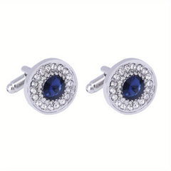 Artificial Diamond Crystal Cufflinks French Cuff
