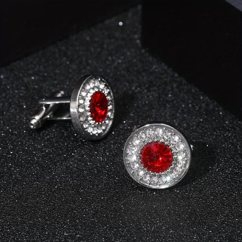 Artificial Diamond Crystal Cufflinks French Cuff