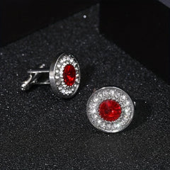 Artificial Diamond Crystal Cufflinks French Cuff
