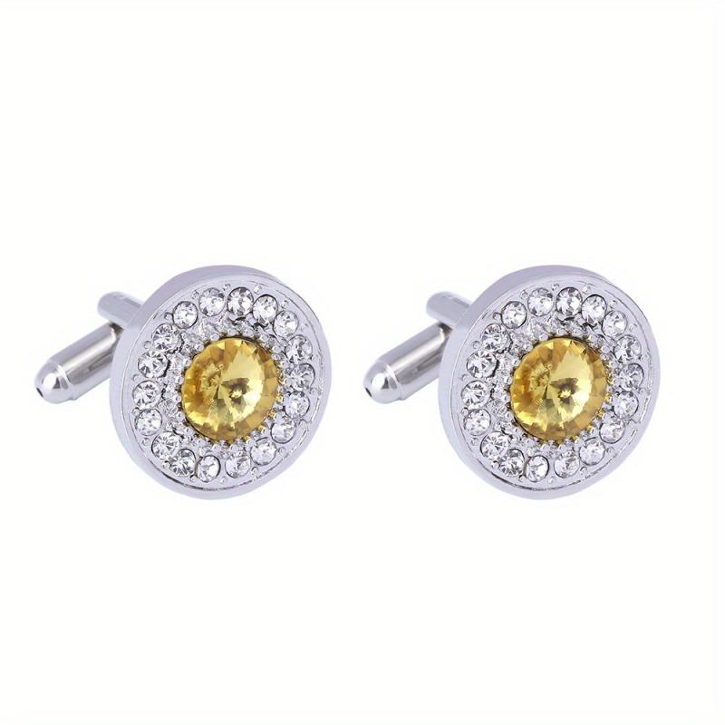 Artificial Diamond Crystal Cufflinks French Cuff