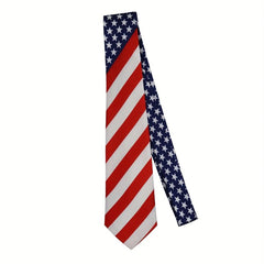 American Flag Pattern Tie Striped Necktie