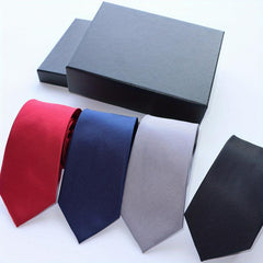 4pcs High Needle Men's Tie Set Multiple Styles 8cm