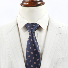 Vintage Square Pattern Tie For Men
