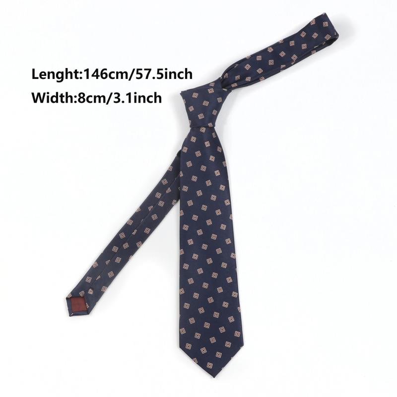 Vintage Square Pattern Tie For Men