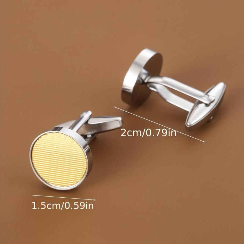 Round Cufflinks Business Shirt Buttons For Men