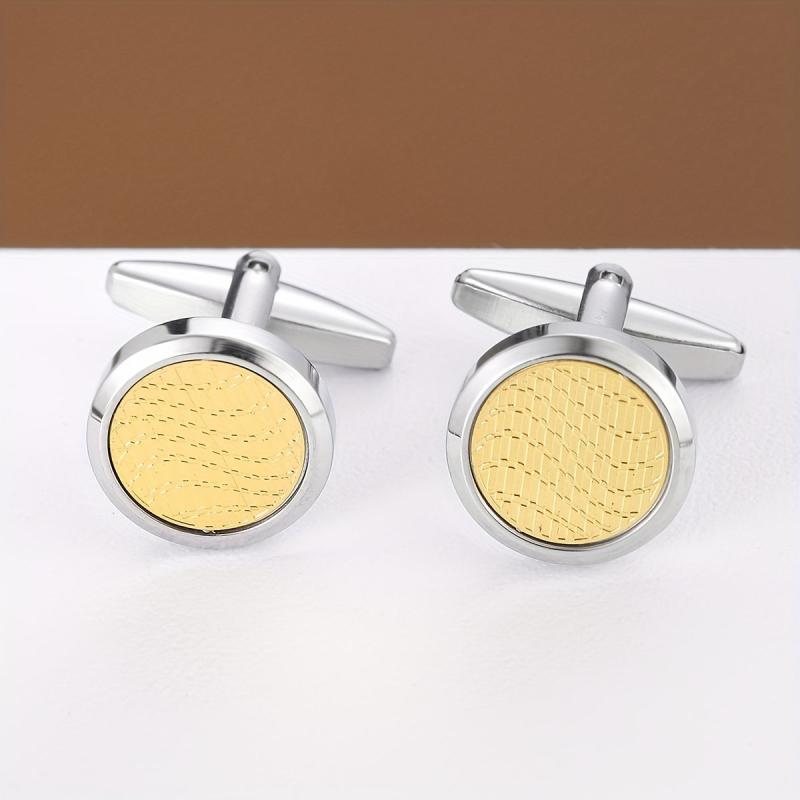 Round Cufflinks Business Shirt Buttons For Men