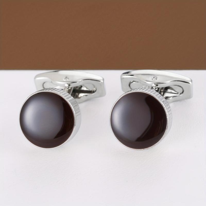 Round Shirt Cufflinks Business Classic Closure Buckle
