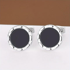 Round Shirt Cufflinks Business Classic Closure Buckle