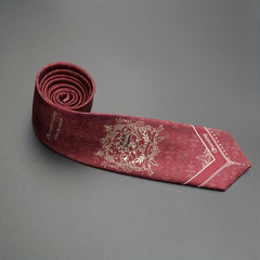Vintage Pattern Men's Tie Dark Print Hand Beaten Ties