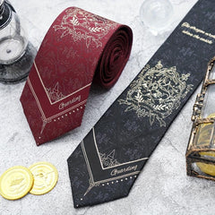 Vintage Pattern Men's Tie Dark Print Hand Beaten Ties