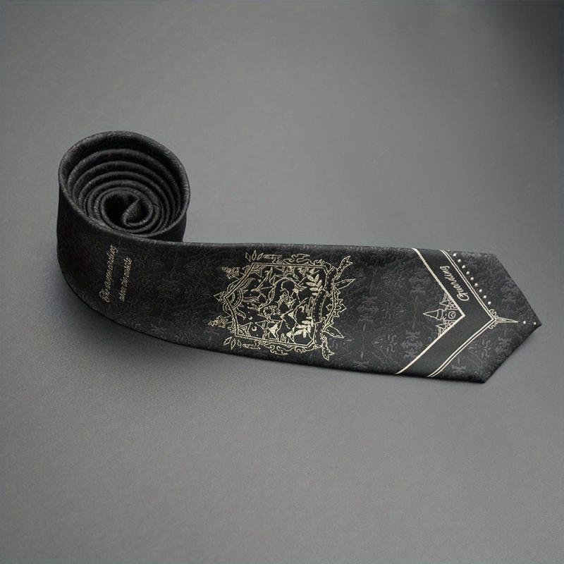 Vintage Pattern Men's Tie Dark Print Hand Beaten Ties