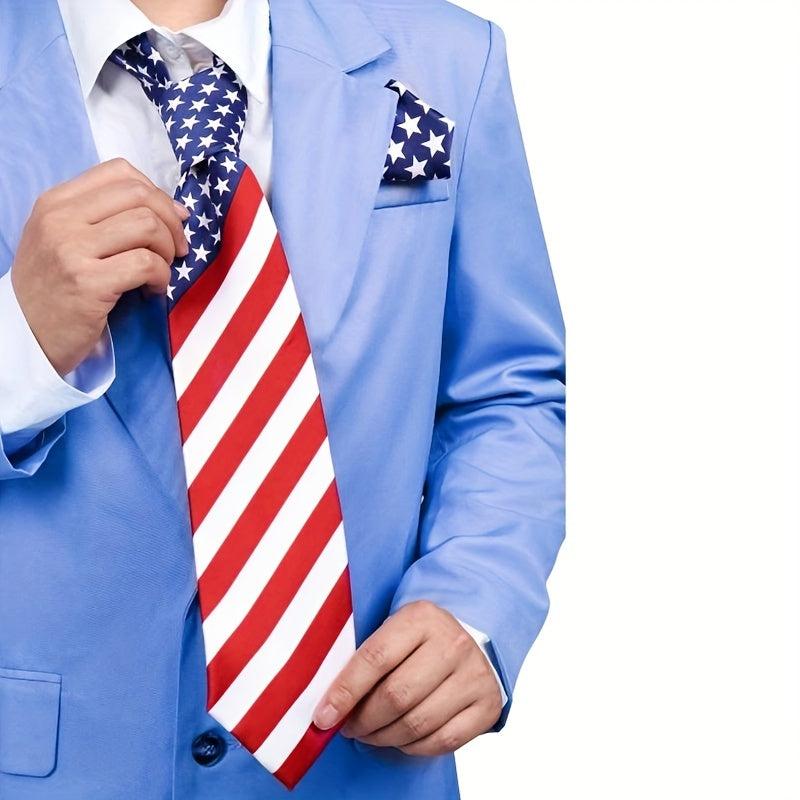 Men's Flag Pattern Necktie Business Wedding Party Tie Great Gift For Men