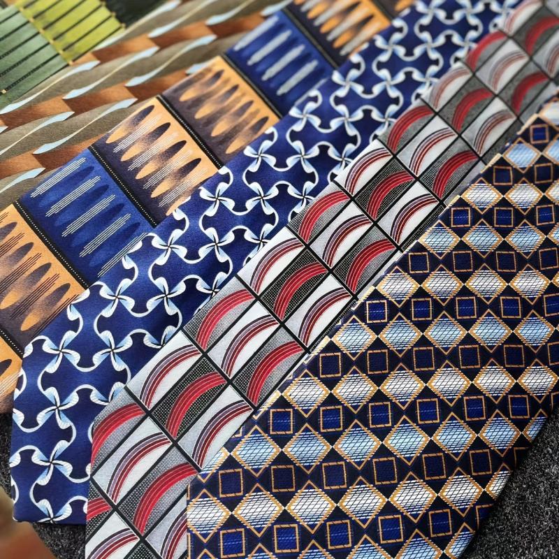Men's Vintage Silk Print Necktie For Party Wedding