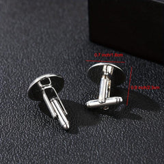 Men's Silver Letter C Cufflinks for Gentlemen's Shirt Wedding