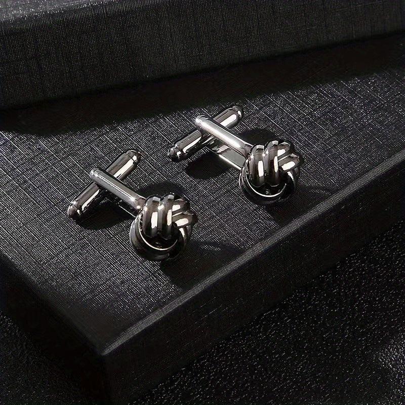 Fried Dough Twists Cufflinks Sleeve Nails for Men's Shirts