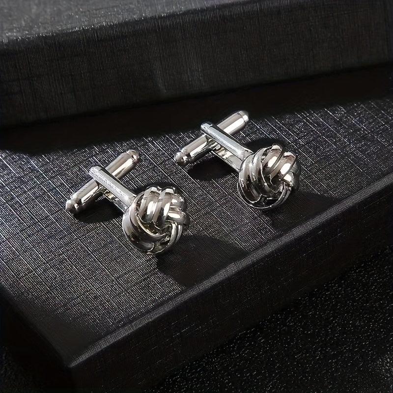 Fried Dough Twists Cufflinks Sleeve Nails for Men's Shirts