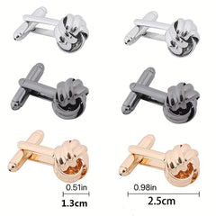 Fried Dough Twists Cufflinks Sleeve Nails for Men's Shirts