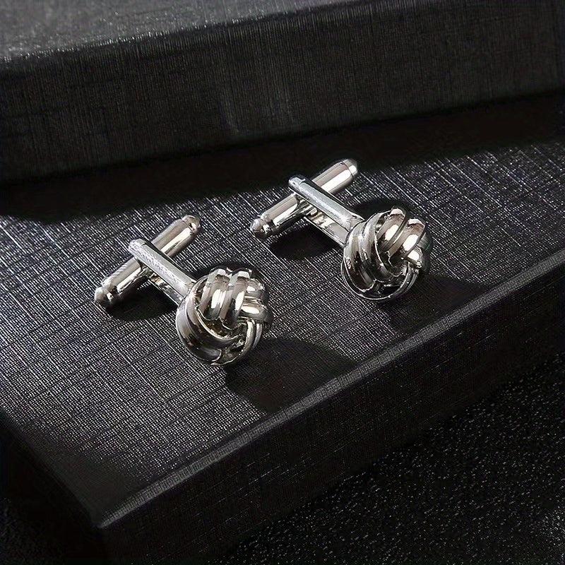 Fried Dough Twists Cufflinks Sleeve Nails for Men's Shirts